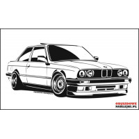 BMW e30 BBS RS 100cm czarny mat
